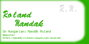 roland mandak business card