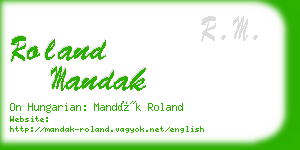 roland mandak business card